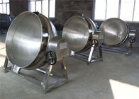Stainless Steel Electric Steam Jacketed Kettle , Electric Tilting Kettle For Food Industry